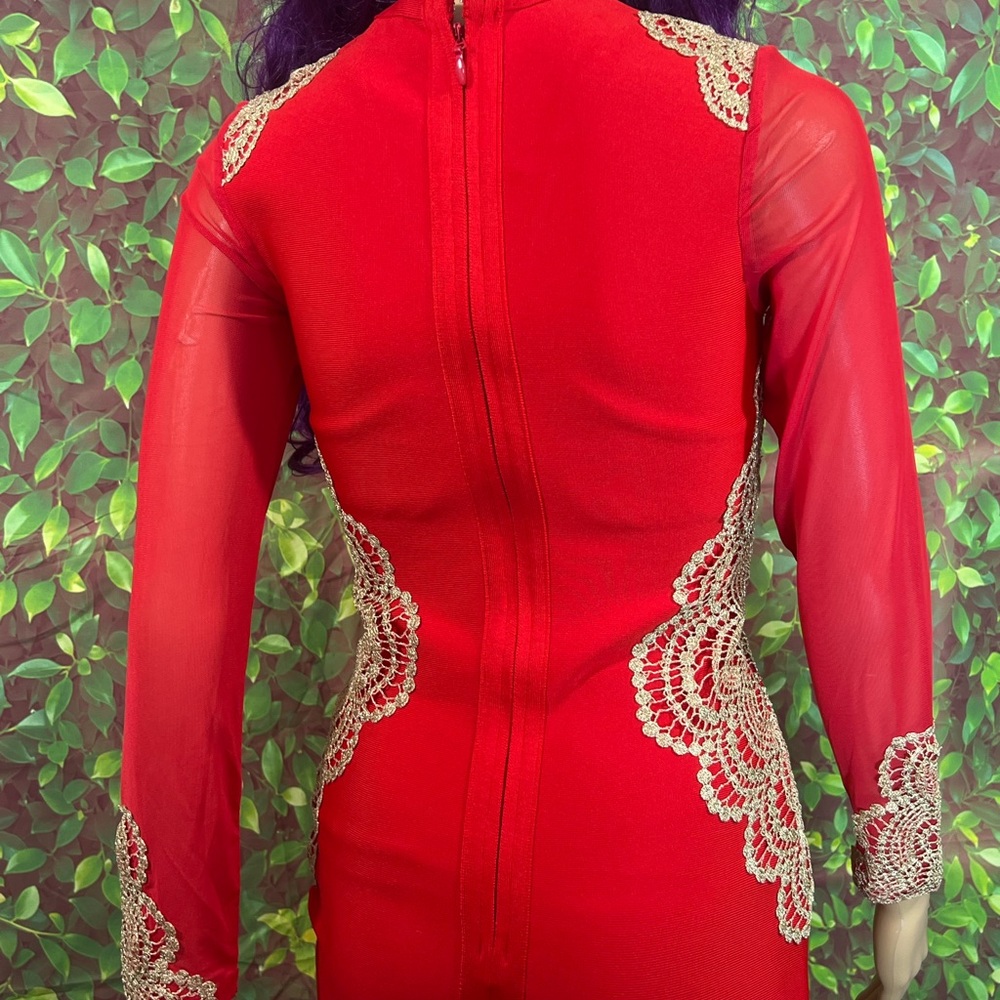 Adice Red Zip-Up Dress - Picture 3 of 15